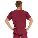 Medline Madison ave Unisex Stretch Fabric Scrub Top with 3 Pockets - Madison ave Unisex Scrub Top with 3 Pockets, Size 4XL, Wine - 5515WNE4XL