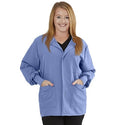 Medline Lincoln ave Unisex Stretch Fabric Scrub Jacket with 3 Pockets - Unisex Lincoln Ave. Cuffed Jacket, Ciel Blue, Size XL - 5542CBLXL