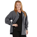 Medline Lincoln ave Unisex Stretch Fabric Scrub Jacket with 3 Pockets - Unisex Lincoln Ave. Cuffed Jacket, Charcoal, Size 5XL - 5542CHR5XL