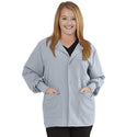 Medline Lincoln ave Unisex Stretch Fabric Scrub Jacket with 3 Pockets - Unisex Lincoln Ave. Cuffed Jacket, Light Gray, Size XL - 5542GRYXL