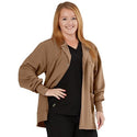 Medline Lincoln ave Unisex Stretch Fabric Scrub Jacket with 3 Pockets - Unisex Lincoln Ave. Cuffed Jacket, Khaki, Size 2XS - 5542KHKXXS