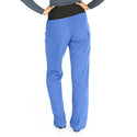 Medline Ocean Ave Women's Stretch Fabric Support Waistband Scrub Pants - Ocean ave Women's Support Waistband Scrub Pants with Cargo Pocket, Size 2XL Petite Inseam, Ceil Blue - 5560CBLXXLP