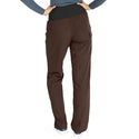 Medline Ocean Ave Women's Stretch Fabric Support Waistband Scrub Pants - Ocean ave Women's Support Waistband Scrub Pants with Cargo Pocket, Size L Petite Inseam, Chocolate - 5560CHCLP