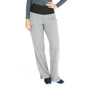 Medline Ocean Ave Women's Stretch Fabric Support Waistband Scrub Pants - Ocean ave Women's Support Waistband Scrub Pants with Cargo Pocket, Size L Petite Inseam, Light Gray - 5560GRYLP
