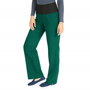 Medline Ocean Ave Women's Stretch Fabric Support Waistband Scrub Pants - Ocean ave Women's Support Waistband Scrub Pants with Cargo Pocket, Size 2XL Tall Inseam, Hunter Green - 5560HTRXXLT