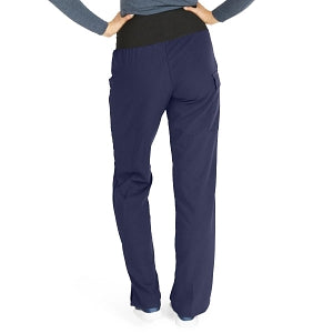 Medline Ocean Ave Women's Stretch Fabric Support Waistband Scrub Pants - Ocean ave Women's Support Waistband Scrub Pants with Cargo Pocket, Size 3XL Regular Inseam, Navy - 5560NVYXXXL