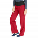 Medline Ocean Ave Women's Stretch Fabric Support Waistband Scrub Pants - Ocean ave Women's Support Waistband Scrub Pants with Cargo Pocket, Size 2XL Tall Inseam, Red - 5560REDXXLT