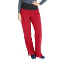 Medline Ocean Ave Women's Stretch Fabric Support Waistband Scrub Pants - Ocean ave Women's Support Waistband Scrub Pants with Cargo Pocket, Size 2XL Regular Inseam, Red - 5560REDXXL