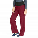 Medline Ocean Ave Women's Stretch Fabric Support Waistband Scrub Pants - Ocean ave Women's Support Waistband Scrub Pants with Cargo Pocket, Size L Regular Inseam, Wine - 5560WNEL