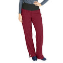 Medline Ocean Ave Women's Stretch Fabric Support Waistband Scrub Pants - Ocean ave Women's Support Waistband Scrub Pants with Cargo Pocket, Size XS Tall Inseam, Wine - 5560WNEXST