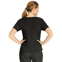 Medline Michigan ave Women's Yoga-Style Stretch Scrub Top with 1 Pocket - Michigan ave Women's Yoga-Style Stretch Scrub Top with 1 Pocket, Size XS, Black - 5564BLKXS