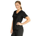 Medline Michigan ave Women's Yoga-Style Stretch Scrub Top with 1 Pocket - Michigan ave Women's Yoga-Style Stretch Scrub Top with 1 Pocket, Size 2XL, Black - 5564BLKXXL