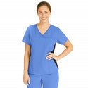 Medline Michigan ave Women's Yoga-Style Stretch Scrub Top with 1 Pocket - Michigan ave Women's Yoga-Style Stretch Scrub Top with 1 Pocket, Size 2XL, Ceil Blue - 5564CBLXXL