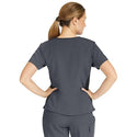 Medline Michigan ave Women's Yoga-Style Stretch Scrub Top with 1 Pocket - Michigan ave Women's Yoga-Style Stretch Scrub Top with 1 Pocket, Size XXS, Charcoal - 5564CHRXXS