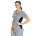 Medline Michigan ave Women's Yoga-Style Stretch Scrub Top with 1 Pocket - Michigan ave Women's Yoga-Style Stretch Scrub Top with 1 Pocket, Size XL, Light Gray - 5564GRYXL