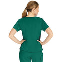Medline Michigan ave Women's Yoga-Style Stretch Scrub Top with 1 Pocket - Michigan ave Women's Yoga-Style Stretch Scrub Top with 1 Pocket, Size S, Hunter Green - 5564HTRS