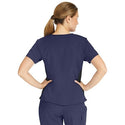 Medline Michigan ave Women's Yoga-Style Stretch Scrub Top with 1 Pocket - Michigan ave Women's Yoga-Style Stretch Scrub Top with 1 Pocket, Size L, Navy - 5564NVYL