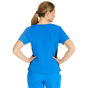 Medline Michigan ave Women's Yoga-Style Stretch Scrub Top with 1 Pocket - Michigan ave Women's Yoga-Style Stretch Scrub Top with 1 Pocket, Size 2XL, Royal Blue - 5564RYLXXL
