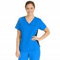 Medline Michigan ave Women's Yoga-Style Stretch Scrub Top with 1 Pocket - Michigan ave Women's Yoga-Style Stretch Scrub Top with 1 Pocket, Size 2XL, Royal Blue - 5564RYLXXL