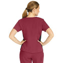 Medline Michigan ave Women's Yoga-Style Stretch Scrub Top with 1 Pocket - Michigan ave Women's Yoga-Style Stretch Scrub Top with 1 Pocket, Size 2XL, Wine - 5564WNEXXL