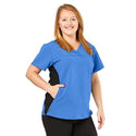 Medline California ave Women's Yoga-Style Stretch Scrub Top with Pockets - California Ave Scrub Top, Yoga with Pockets, Ceil Blue, Size 2XS - 5565CBLXXS