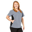Medline California ave Women's Yoga-Style Stretch Scrub Top with Pockets - California Ave Scrub Top, Yoga with Pockets, Gray, Size 2XL - 5565GRYXXL