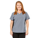 Medline California ave Women's Yoga-Style Stretch Scrub Top with Pockets - California Ave Scrub Top, Yoga with Pockets, Hunter Green , Size 3XL - 5565GRYXXXL