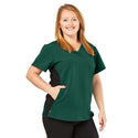 Medline California ave Women's Yoga-Style Stretch Scrub Top with Pockets - California Ave Scrub Top, Yoga with Pockets, Hunter Green , Size 2XL - 5565HTRXXL