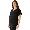 Medline Charlotte ave Women's Maternity Scrub Top - Charlotte ave Maternity Scrub Top, Size S, Black - 5568BLKS