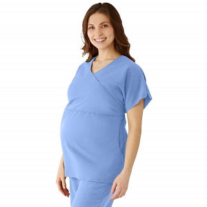 Medline Charlotte ave Women's Maternity Scrub Top - Charlotte ave Maternity Scrub Top, Size XL, Ceil Blue - 5568CBLXL