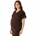 Medline Charlotte ave Women's Maternity Scrub Top - Charlotte ave Maternity Scrub Top, Size XL, Chocolate - 5568CHCXL