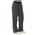 Medline Pacific ave Women's Stretch Fabric Wide Waistband Scrub Pants - Pacific ave Women's Wide Waistband Scrub Pants with Cargo Pocket, Size XXS Tall Inseam, Charcoal - 5570CHRXXST