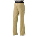 Medline Pacific ave Women's Stretch Fabric Wide Waistband Scrub Pants - Pacific ave Women's Wide Waistband Scrub Pants with Cargo Pocket, Size XS Tall Inseam, Khaki - 5570KHKXST