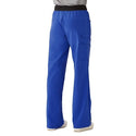 Medline Pacific ave Women's Stretch Fabric Wide Waistband Scrub Pants - Pacific ave Women's Wide Waistband Scrub Pants with Cargo Pocket, Size XS Petite Inseam, Royal Blue - 5570RYLXSP