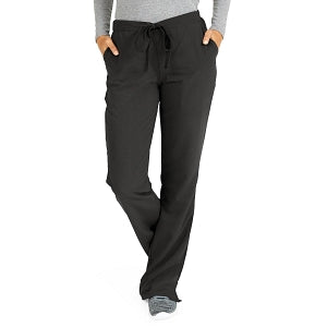 Medline Melrose ave Women's Stretch Fabric Boot Cut Scrub Pants - Melrose ave Women's Drawstring / Elastic Waist Boot Cut Scrub Pants with 3 Pockets, Size 2XL Tall Inseam, Black - 5580BLKXXLT