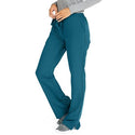 Medline Melrose ave Women's Stretch Fabric Boot Cut Scrub Pants - Melrose ave Women's Drawstring / Elastic Waist Boot Cut Scrub Pants with 3 Pockets, Size 3XL Tall Inseam, Caribbean Blue - 5580CRBXXXLT