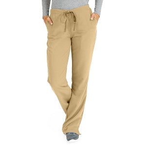 Medline Melrose ave Women's Stretch Fabric Boot Cut Scrub Pants - Melrose ave Women's Drawstring / Elastic Waist Boot Cut Scrub Pants with 3 Pockets, Size XXS Tall Inseam, Khaki - 5580KHKXXST