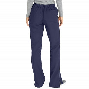 Medline Melrose ave Women's Stretch Fabric Boot Cut Scrub Pants - Melrose ave Women's Drawstring / Elastic Waist Boot Cut Scrub Pants with 3 Pockets, Size XS Petite Inseam, Navy - 5580NVYXSP