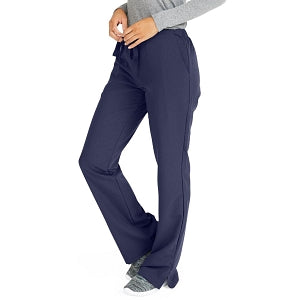 Medline Melrose ave Women's Stretch Fabric Boot Cut Scrub Pants - Melrose ave Women's Drawstring / Elastic Waist Boot Cut Scrub Pants with 3 Pockets, Size XS Petite Inseam, Navy - 5580NVYXSP