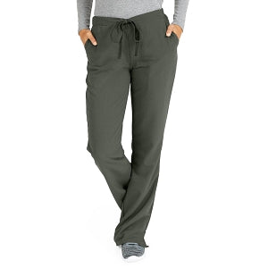 Medline Melrose ave Women's Stretch Fabric Boot Cut Scrub Pants - Melrose ave Women's Drawstring / Elastic Waist Boot Cut Scrub Pants with 3 Pockets, Size XL Tall Inseam, Olive - 5580OLVXLT