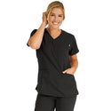 Medline Berkeley ave Women's Stretch Fabric Tunic Scrub Top with Pockets - Berkeley ave Women's Tunic Scrub Top with 3 Pockets, Size XS, Black - 5582BLKXS