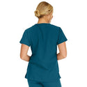 Medline Berkeley ave Women's Stretch Fabric Tunic Scrub Top with Pockets - Berkeley ave Women's Tunic Scrub Top with 3 Pockets, Size XXS, Caribbean Blue - 5582CRBXXS