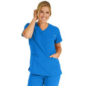 Medline Berkeley ave Women's Stretch Fabric Tunic Scrub Top with Pockets - Berkeley ave Women's Tunic Scrub Top with 3 Pockets, Size XL, Royal Blue - 5582RYLXL