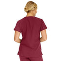 Medline Berkeley ave Women's Stretch Fabric Tunic Scrub Top with Pockets - Berkeley ave Women's Tunic Scrub Top with 3 Pockets, Size XS, Wine - 5582WNEXS