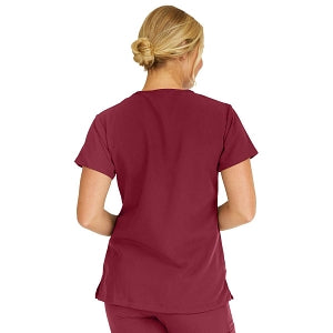 Medline Berkeley ave Women's Stretch Fabric Tunic Scrub Top with Pockets - Berkeley ave Women's Tunic Scrub Top with 3 Pockets, Size 3XL, Wine - 5582WNEXXXL