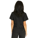 Medline Park Ave Women's Stretch Fabric Mock Wrap Scrub Top with Pockets - Park ave Women's Mock Wrap Scrub Top with 2 Pockets, Size 2XL, Black - 5587BLKXXL