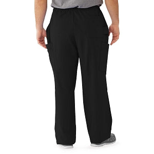 Medline Illinois Avenue Men's Athletic Cargo Scrub Pants with 7 Pockets - Illinois ave Men's Athletic Cargo Scrub Pants with 7 Pockets, Size L Regular Inseam, Black - 5800BLKL