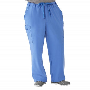 Medline Illinois Avenue Men's Athletic Cargo Scrub Pants with 7 Pockets - Illinois ave Men's Athletic Cargo Scrub Pants with 7 Pockets, Size XXS Regular Inseam, Ceil Blue - 5800CBLXXS