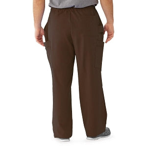 Medline Illinois Avenue Men's Athletic Cargo Scrub Pants with 7 Pockets - Illinois ave Men's Athletic Cargo Scrub Pants with 7 Pockets, Size M Tall Inseam, Chocolate - 5800CHCMT
