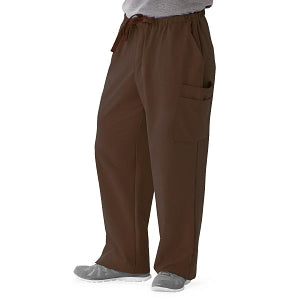 Medline Illinois Avenue Men's Athletic Cargo Scrub Pants with 7 Pockets - Illinois ave Men's Athletic Cargo Scrub Pants with 7 Pockets, Size XL Tall Inseam, Chocolate - 5800CHCXLT